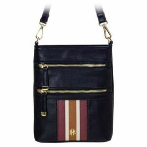 Hallmark‎ Mark & Hall Black Stripe Multizipper Crossbody Bag